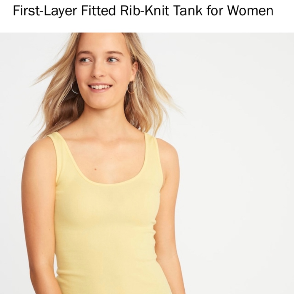 NWTS***OLD NAVY “2 COLORS” SLIM FIT FIRST LAYER RIB KNIT TANK TOPS!!!